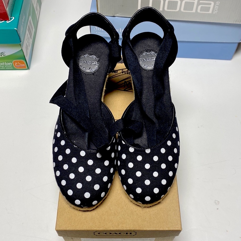 COVERGIRL Brown Polka Dot Espadrilles